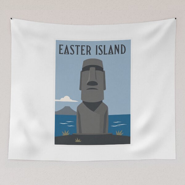 Item preview, Easter Island Moai Travel Poster designed and sold by Beyond Destinations.
