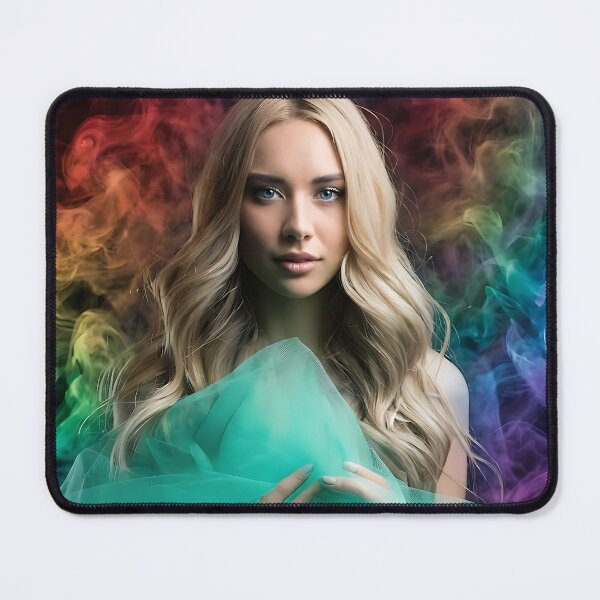 Item preview, Ethereal Blonde Beauty with Rainbow Smoke and Tulle designed and sold by ToxicInkArt.
