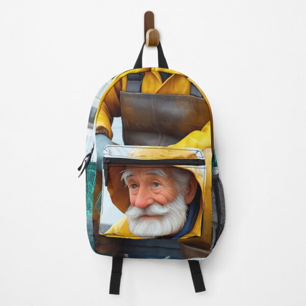 Item preview, Old Fart as a fisherman mending nets designed and sold by Colin Bentham.
