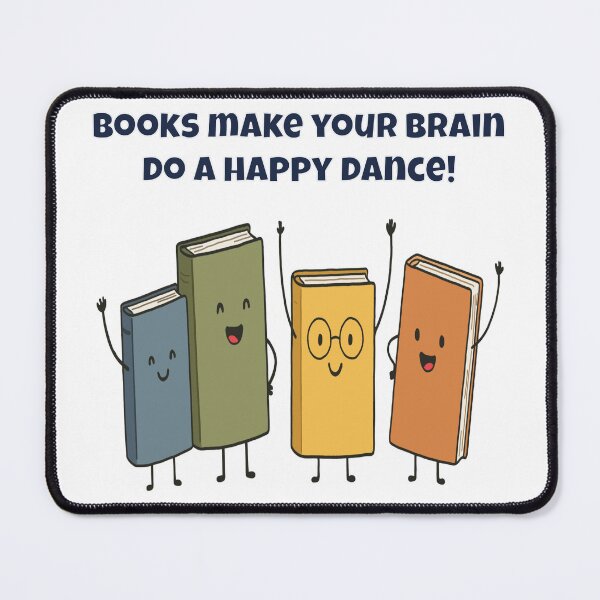 Item preview, Books Make Your Brain Do A Happy Dance - Cute Cartoon designed and sold by Latitude 1°N.