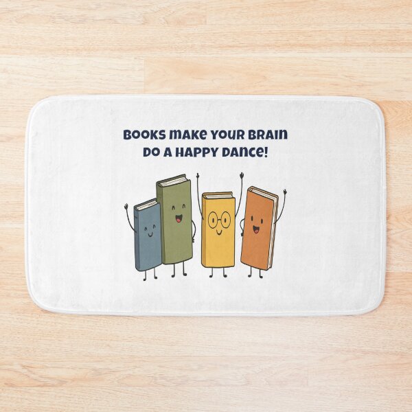 Item preview, Books Make Your Brain Do A Happy Dance - Cute Cartoon designed and sold by Latitude 1°N.