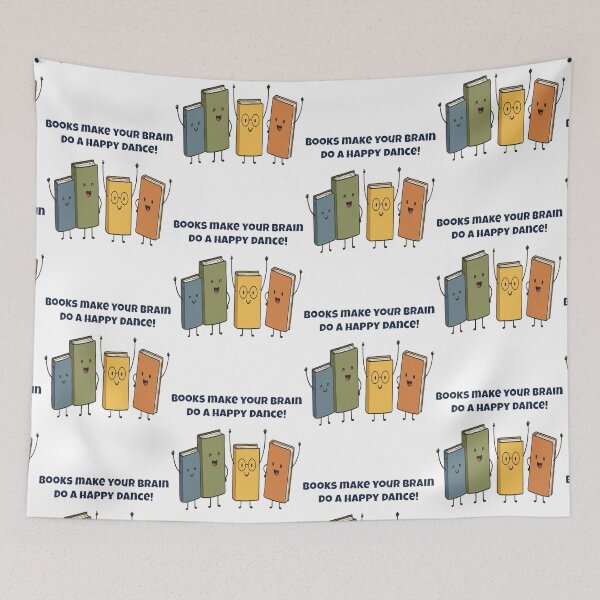 Item preview, Books Make Your Brain Do A Happy Dance - Cute Cartoon designed and sold by Latitude 1°N.