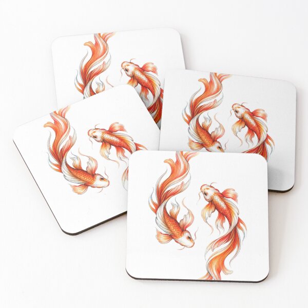 Item preview, Elegant Koi Fish Watercolor Illustration designed and sold by Khatumeye.