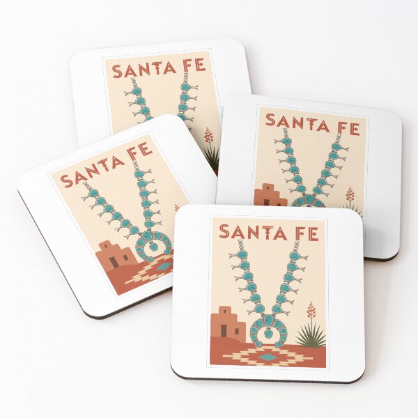 Item preview, Santa Fe Turquoise Necklace Poster designed and sold by Beyond Destinations.