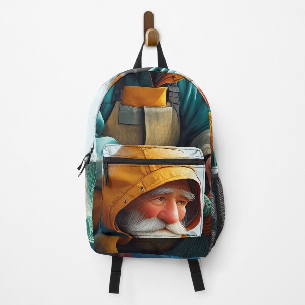 Item preview, Old Fart as a fisherman mending nets designed and sold by Colin Bentham.