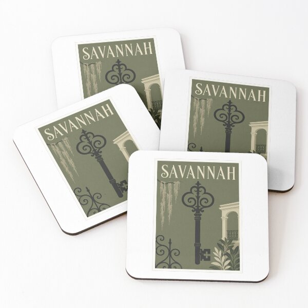 Item preview, Savannah Ornate Key Travel Poster designed and sold by Beyond Destinations.