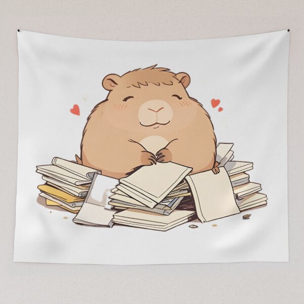 Item preview, Future Me Problem Capybara — Funny Kawaii Meme Sticker designed and sold by tommysworks.