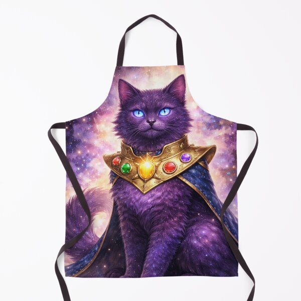Item preview, Cosmic Purple Cat with Gem Collar designed and sold by inspired-works.
