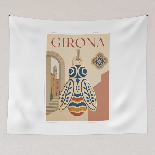 Item preview, Girona Saint Narcissus Fly Poster designed and sold by Beyond Destinations.