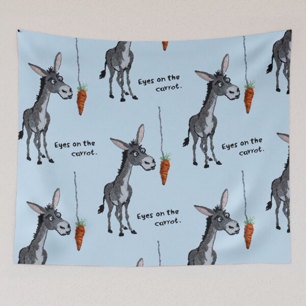 Item preview, Funny Donkey hand embroidery – Eyes on the Carrot designed and sold by Alsa-handembroidery.
