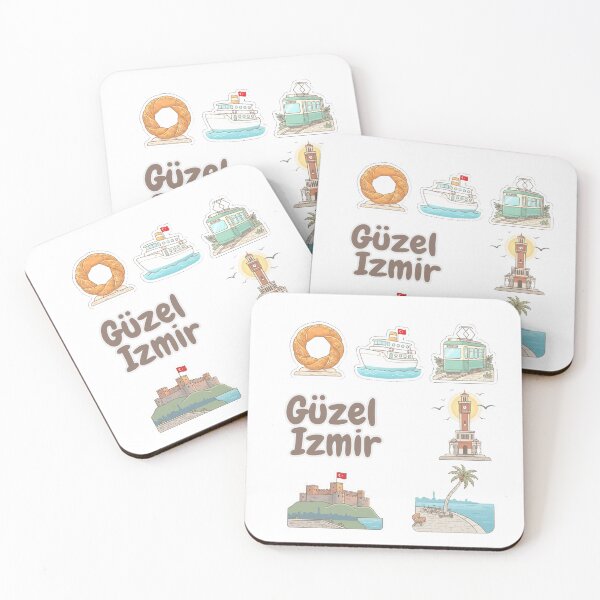 Item preview, Güzel İzmir Turkey Sights Retro Flat Sticker Pack designed and sold by EH World | Store.