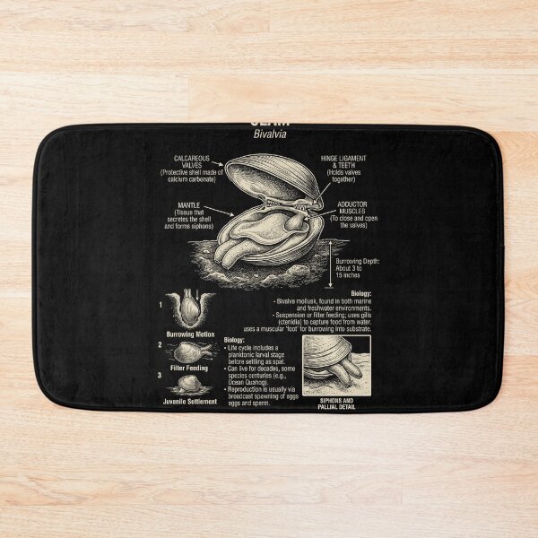 Item preview, Clam Scientific Anatomy Biology Animal Lover designed and sold by Kimberley King Art  King Art.