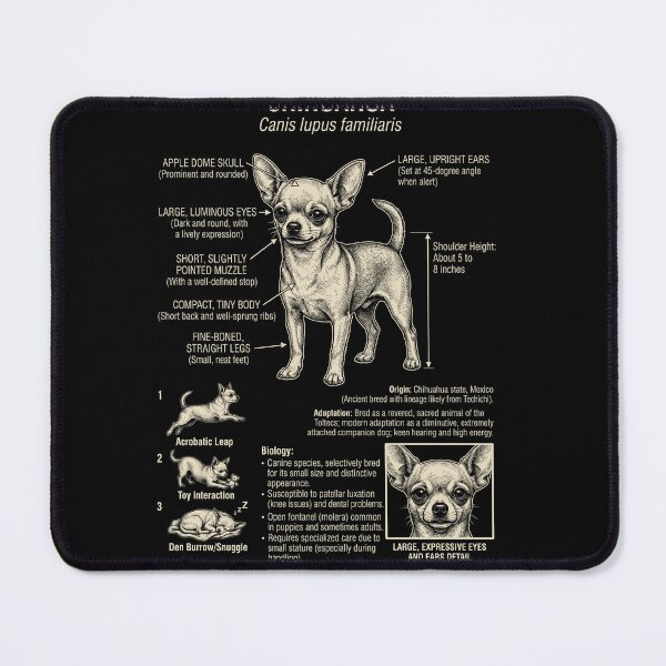 Item preview, Chihuahua Scientific Anatomy Biology Dog Lover designed and sold by Kimberley King Art King Art.