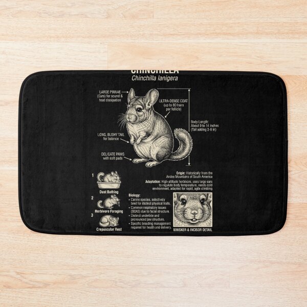 Item preview, Chinchilla Scientific Anatomy Biology Animal Lover designed and sold by Kimberley King Art  King Art.