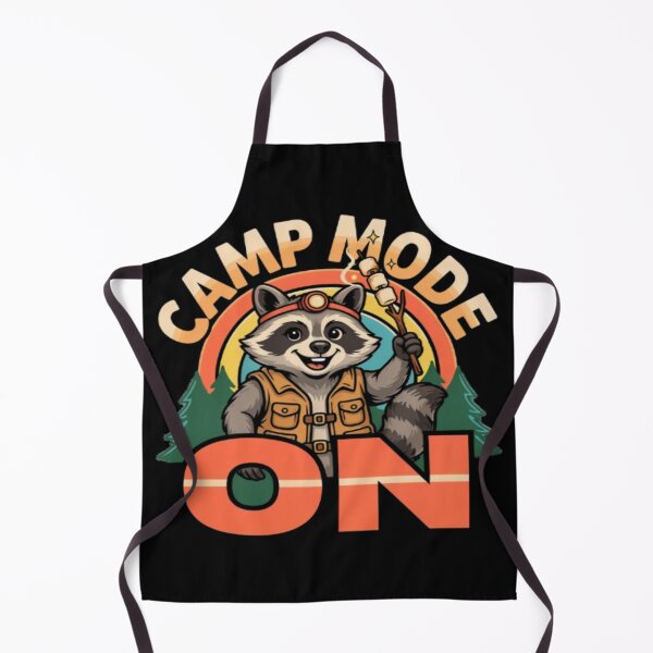 Item preview, Camp Mode On Raccoon Camping Illustration designed and sold by DailySparks.