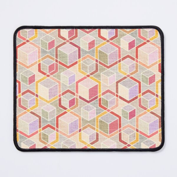 Item preview, Abstract 3D Cubes in Warm Peachy Pastels designed and sold by micklyn.