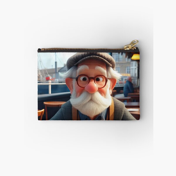 Item preview, Old Fart as a fisherman eating fish and chips designed and sold by Colin Bentham.
