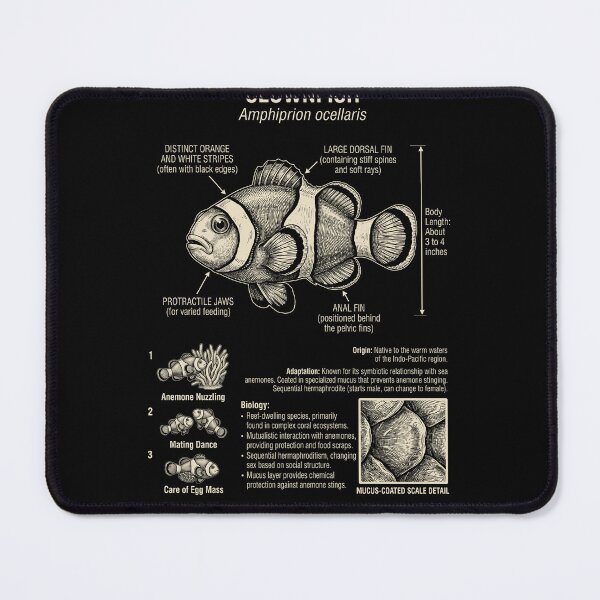 Item preview, Clownfish Scientific Anatomy Biology Animal Lover designed and sold by Kimberley King Art  King Art.