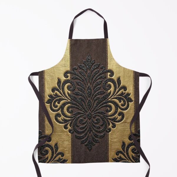 Item preview, Striped Brown & Gold Damask designed and sold by DesignsByPrnces.