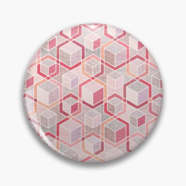 Item preview, Berry Blush and Beige Textured Hexagon Blocks  designed and sold by micklyn.
