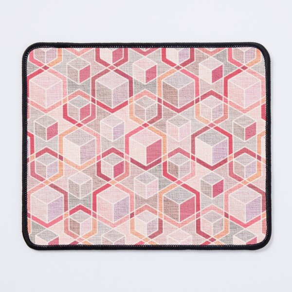 Item preview, Berry Blush and Beige Textured Hexagon Blocks  designed and sold by micklyn.