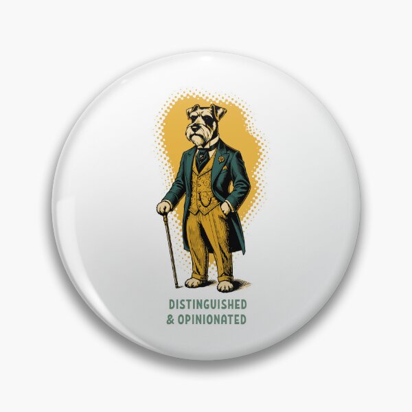 Item preview, Distinguished Schnauzer Dog Dapper Gentleman designed and sold by AntiqueImages.