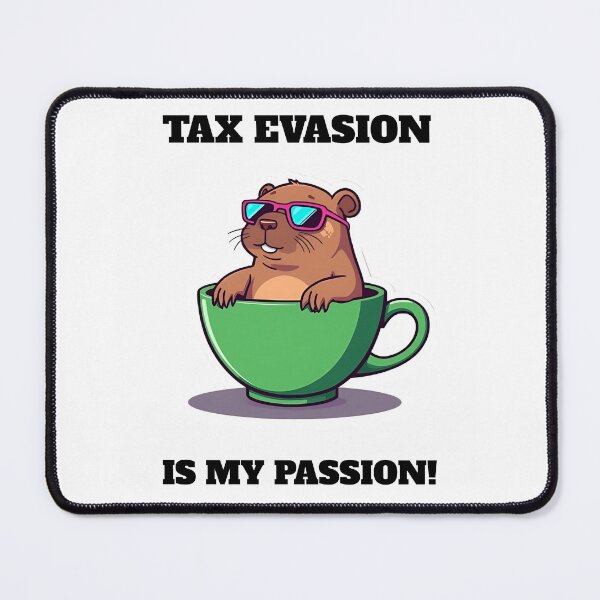 Item preview, Tax Evasion Is My Passion Funny Capybara Sunglasses Matcha Teacup Meme designed and sold by RareVisuals.