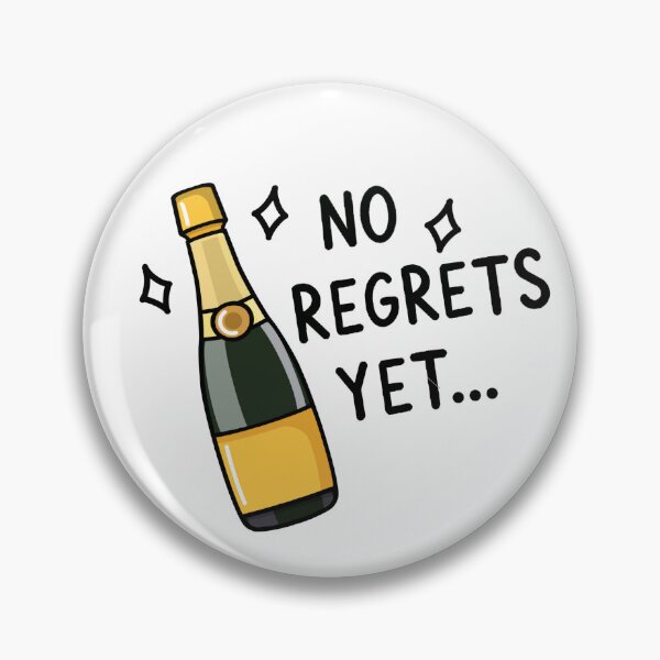 Item preview, No Regrets Yet… Sticker | Postcards from My Thoughts  designed and sold by BellaDesignCo.