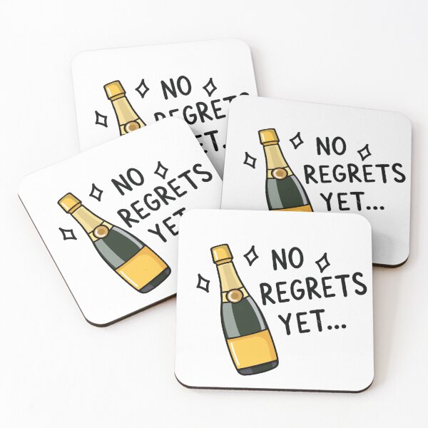 Item preview, No Regrets Yet… Sticker | Postcards from My Thoughts  designed and sold by BellaDesignCo.