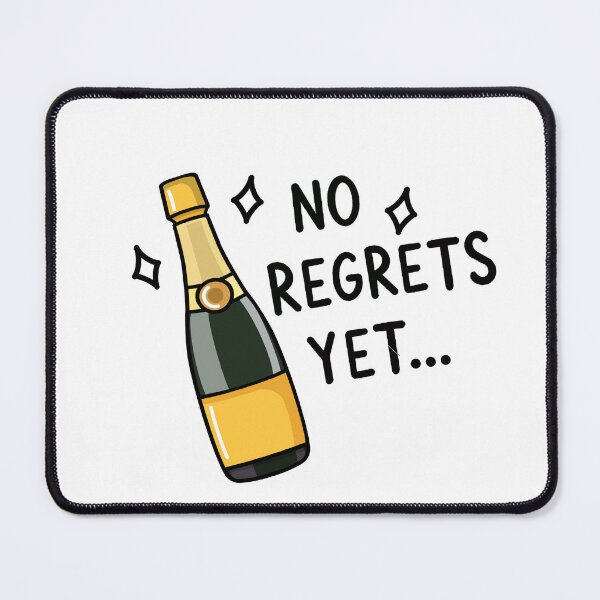 Item preview, No Regrets Yet… Sticker | Postcards from My Thoughts  designed and sold by BellaDesignCo.