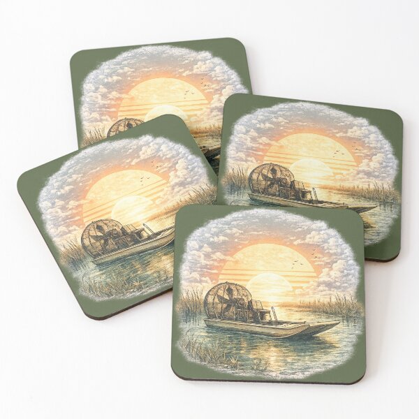 Item preview, Florida Everglades Airboat Sunset designed and sold by piketo.
