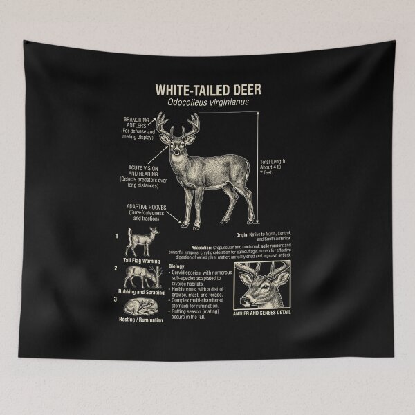 Item preview, Deer Scientific Anatomy Biology Animal Lover designed and sold by Kimberley King Art  King Art.