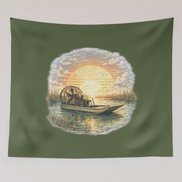 Item preview, Florida Everglades Airboat Sunset designed and sold by piketo.