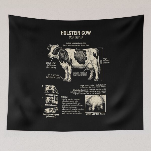Item preview, Cow Scientific Anatomy Biology Animal Lover designed and sold by Kimberley King Art  King Art.