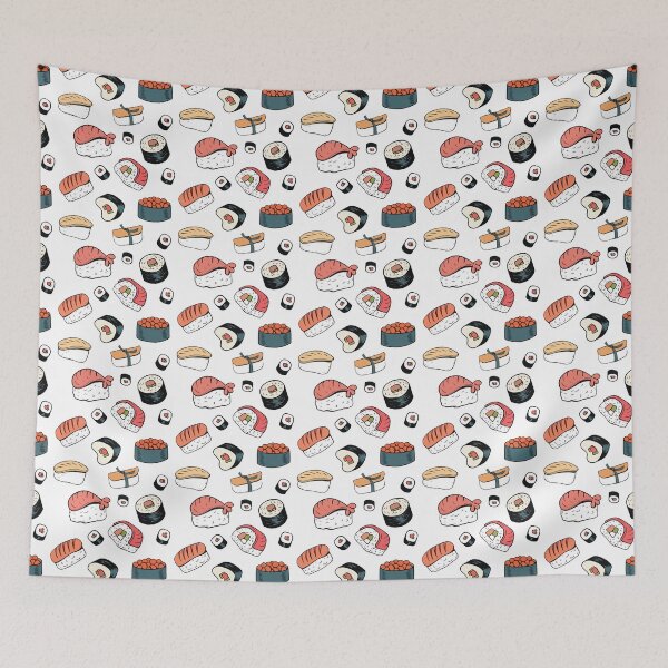 Item preview, Classic Sushi Selection Seamless Pattern designed and sold by BrownHorse90s.