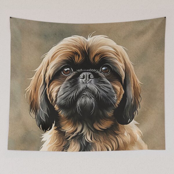 Item preview, Shih Tzu Watercolor Portrait Dog Art designed and sold by MaverlyShop.