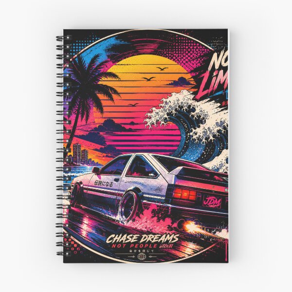 Item preview, Retro Synthwave Cyberpunk Sports Car Chase Dreams designed and sold by Gdesigns2026.