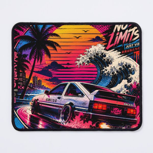 Item preview, Retro Synthwave Cyberpunk Sports Car Chase Dreams designed and sold by Gdesigns2026.
