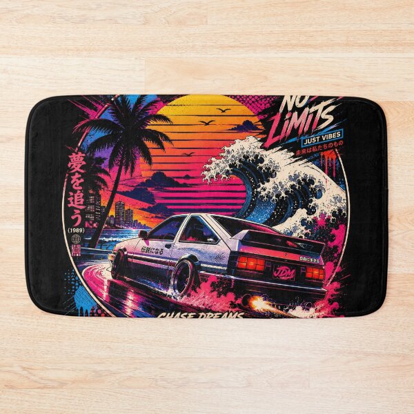 Item preview, Retro Synthwave Cyberpunk Sports Car Chase Dreams designed and sold by Gdesigns2026.