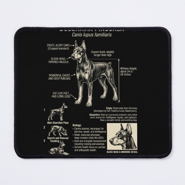 Item preview, Doberman Pinscher Scientific Anatomy Biology Dog Lover designed and sold by Kimberley King Art  King Art.