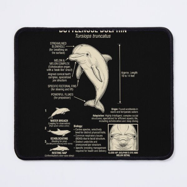 Item preview, Dolphin Scientific Anatomy Biology Animal Lover designed and sold by Kimberley King Art  King Art.