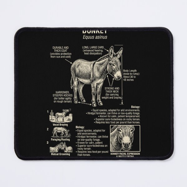 Item preview, Donkey Scientific Anatomy Biology Animal Lover designed and sold by Kimberley King Art  King Art.