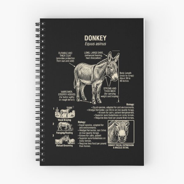 Item preview, Donkey Scientific Anatomy Biology Animal Lover designed and sold by Kimberley King Art  King Art.