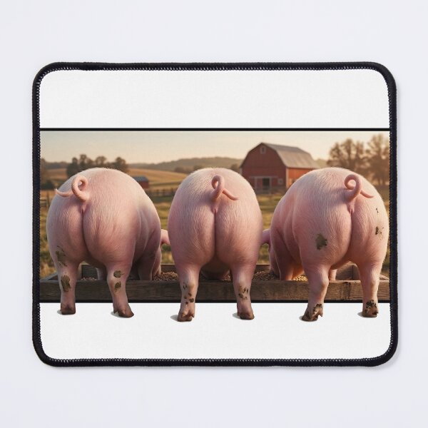 Item preview, Funny Pig Butts 3D Pop Out Farm Art designed and sold by HornbillDesign.
