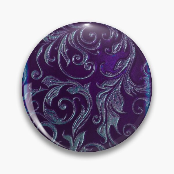 Item preview, Purple and teal blue whimsigoth floral design designed and sold by BrontesWhimsyStore.