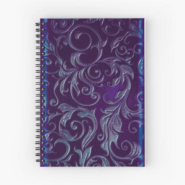 Item preview, Purple and teal blue whimsigoth floral design designed and sold by BrontesWhimsyStore.