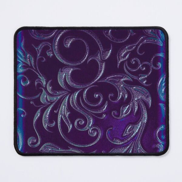 Item preview, Purple and teal blue whimsigoth floral design designed and sold by BrontesWhimsyStore.
