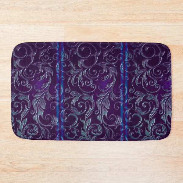 Item preview, Purple and teal blue whimsigoth floral design designed and sold by BrontesWhimsyStore.