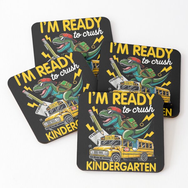 Item preview, Cool Dinosaur Riding School Bus Im Ready To Crush Kindergarten Back To School designed and sold by LakenDraphil.