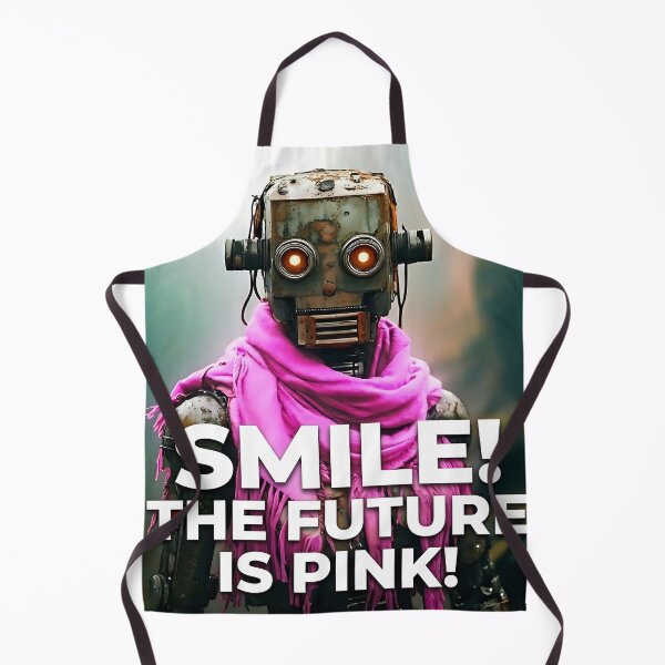 Item preview, Smile! The Future Is Pink. ROBOT PORTRAIT designed and sold by ToxicInkArt.